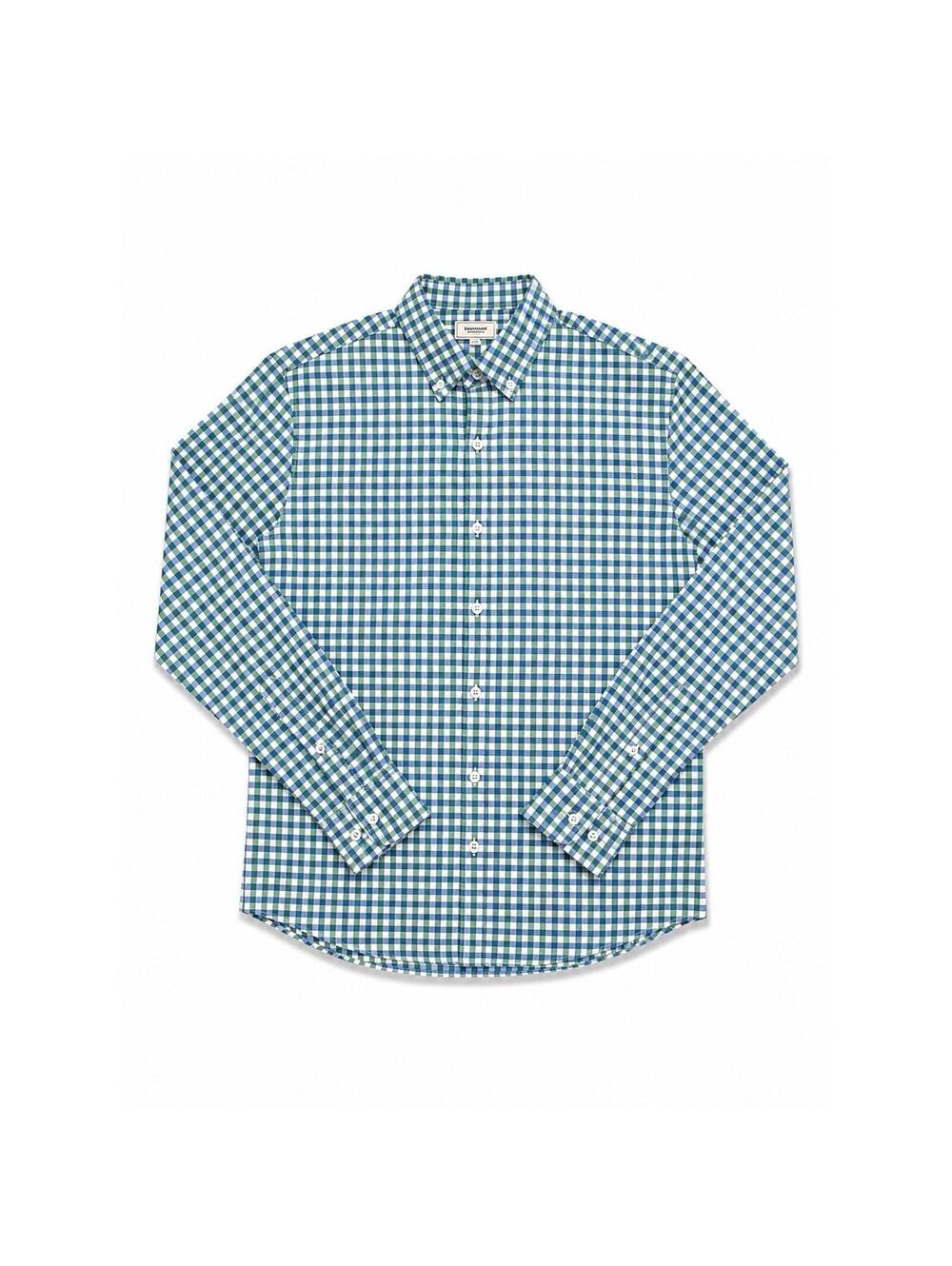 Savannah Men's Button-Down Plaid Shirt Size Small Long Sleeve White/ Green Blue
